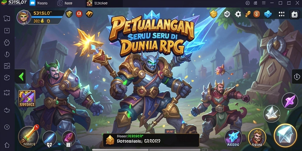 Tangkapan layar dari gameplay RPG yang epik dan mendebarkan.