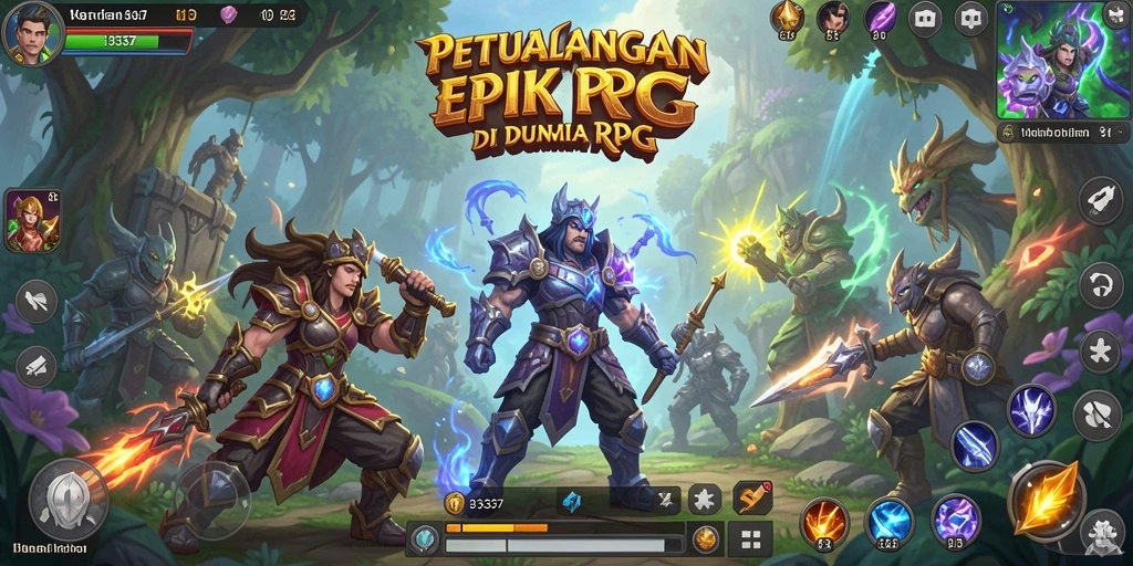 Gameplay menarik dengan karakter RPG yang dinamis.