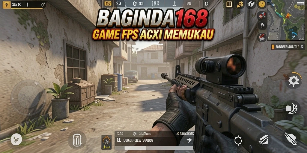 Tampilan menegangkan dari gameplay BAGINDA168 di arena FPS.