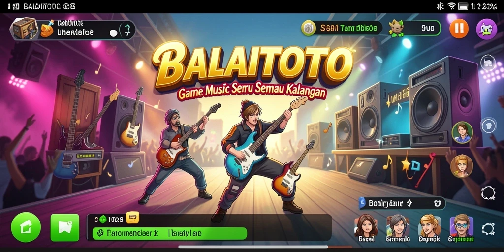 Tampilan seru gameplay BALAITOTO dengan tantangan musik.