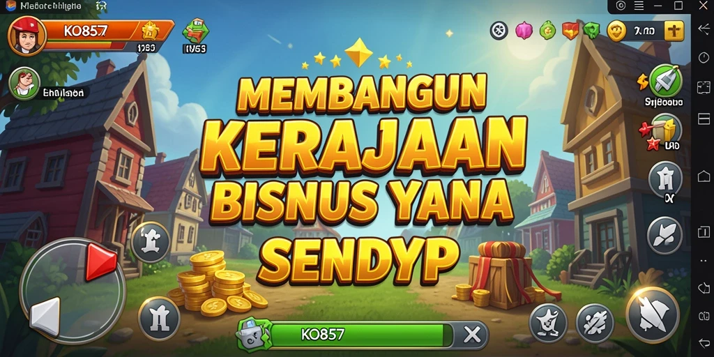 Tampilan gameplay KO857 dengan suasana bisnis yang dinamis.