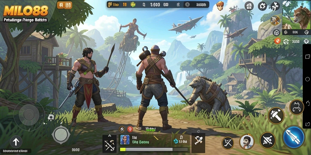 Screenshot gameplay Open World MILO88 yang menampilkan petualangan seru.