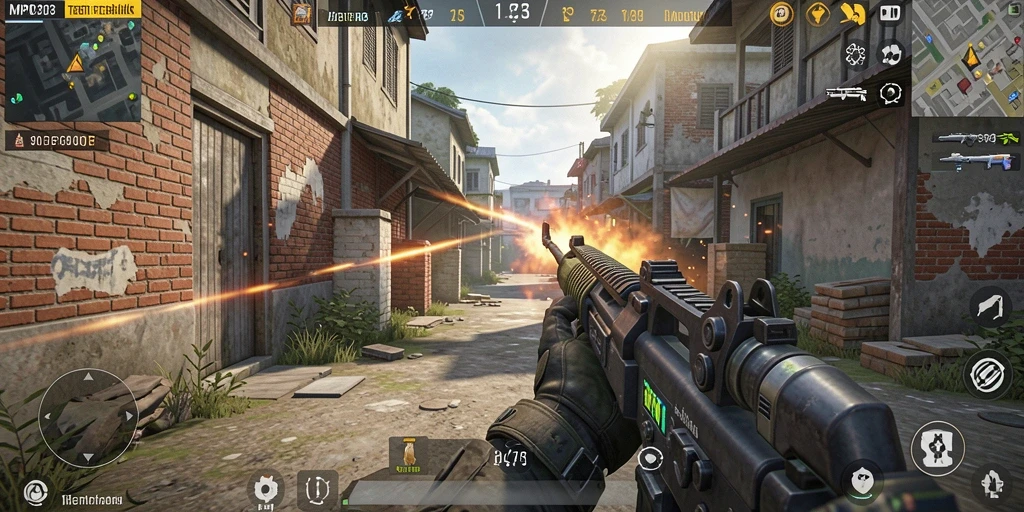Tangkapan layar MPO303 menampilkan pertempuran FPS yang mendebarkan.