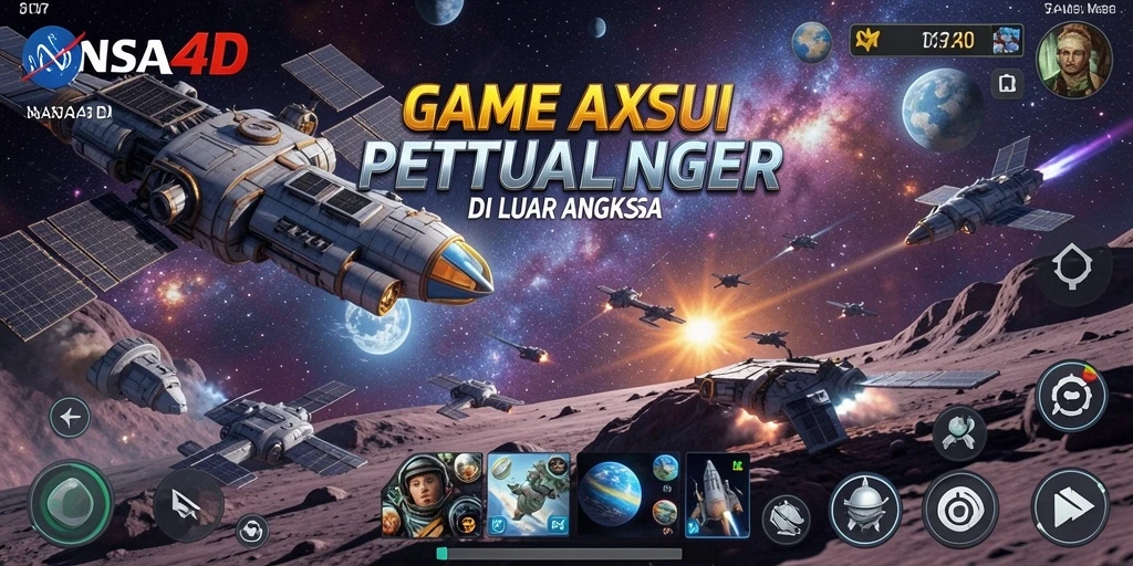 Screenshot gameplay NASA4D menampilkan aksi seru di luar angkasa.