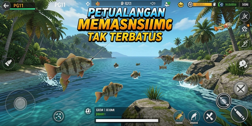 Tangkapan ikan yang menakjubkan di PG11 dengan grafik yang realistis.