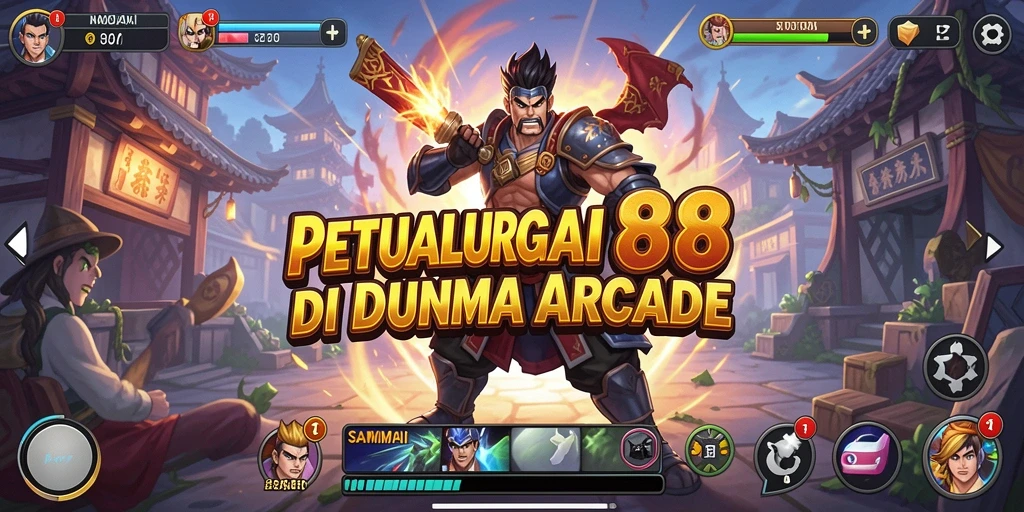 Screenshot gameplay SAMURAI88 yang menampilkan aksi bertarung yang mendebarkan.