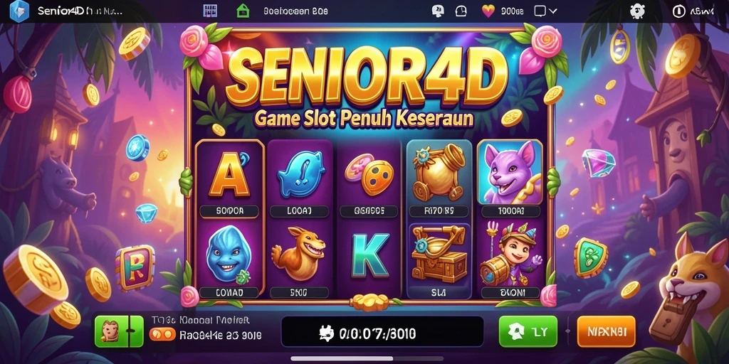 Screenshot gameplay SENIOR4D yang menunjukkan keseruan putaran Slot.
