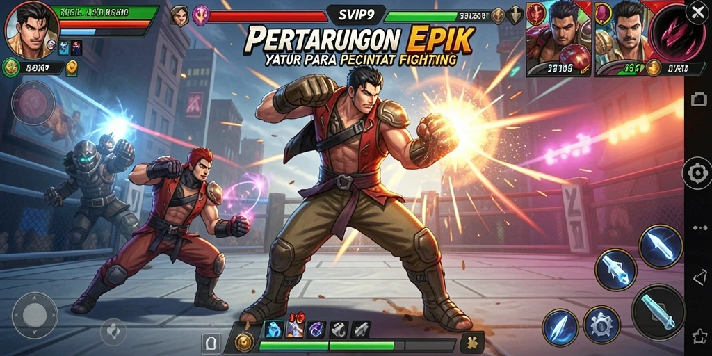 Tampilan seru dari pertarungan dalam SVIP9 yang menegangkan.